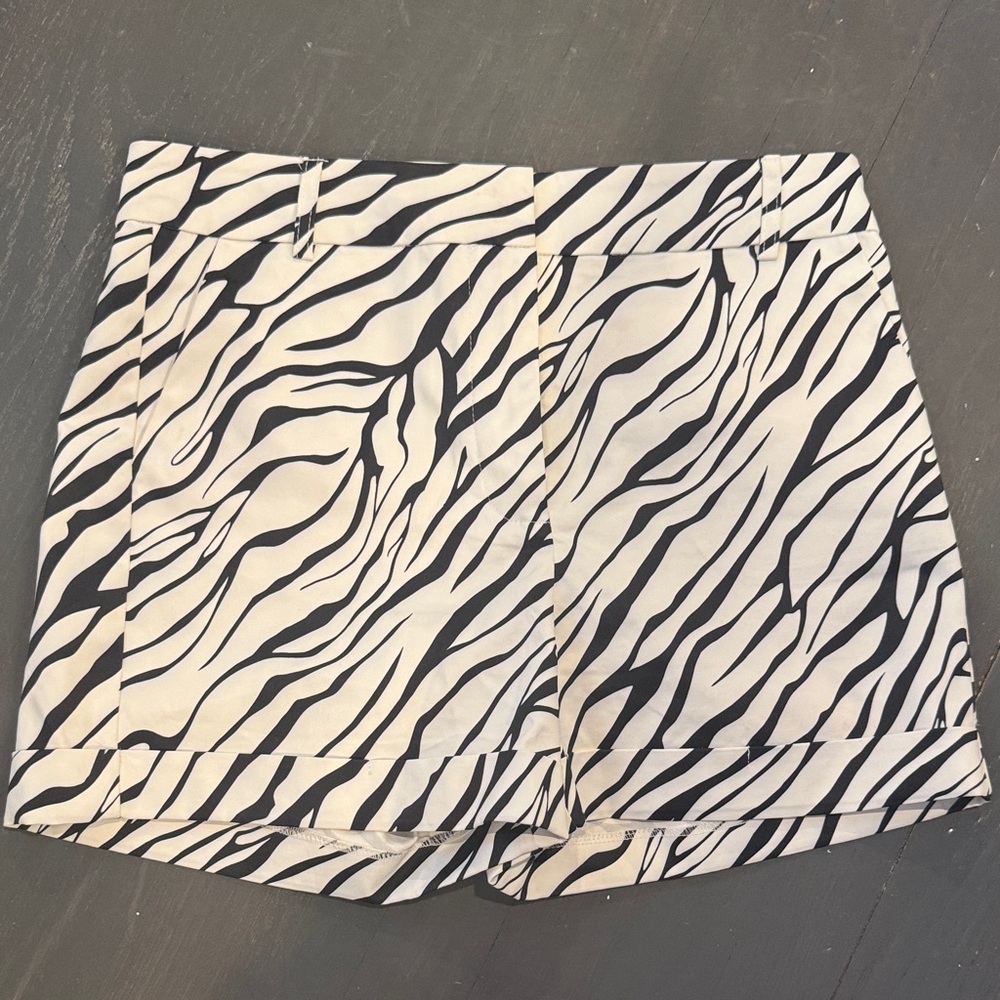 Zebra Print Women's Satin Shorts